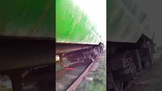 Smooth speed of train wheels on The track train bangladeshrailway railway railroad rail [upl. by Shandeigh316]