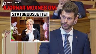 Bjørnar Moxnes R om statsbudsjettet 2019 [upl. by Imarej411]