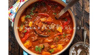 Cooking the goulash soup  Hungarian national dish [upl. by Jerrie]