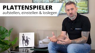 Plattenspieler anschließen einstellen und loslegen  alle Grundlagen erklärt [upl. by Ahtiekal180]