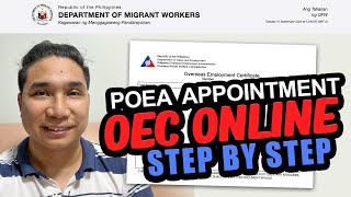 PAANO KUMUHA NG OEC Online Exemption in 3 Easy Steps  OEC Online appointment 2024 [upl. by Aldora]