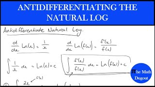 Antidifferentiating the Natural Log Function [upl. by Ostap832]