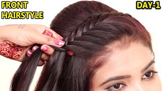 Most Beautiful Front Hairstyle for Girls  Front hairstyle  Easy party hairstyle  hair style girls [upl. by Ibrahim43]