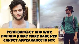 Penn Badgley and Wife Domino Kirke Make Rare Red Carpet Appearance in NYC [upl. by Uzia]