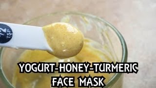 Facial Masks Yogurt mask with honey and turmeric [upl. by Ellis]