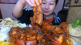 Pork Curry And Mashed Potato Mukbang [upl. by Alihet]