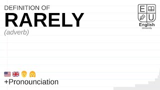 RARELY meaning definition amp pronunciation  What is RARELY  How to say RARELY [upl. by Adnof]