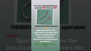 Pic of the THUDICHUM NASAL speculum amptheir uses bscnursing medicaldevice hospital medicalstudent [upl. by Domella395]