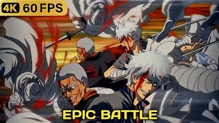 GINTOKI amp JIROCHO VS AMANTO FULL FIGHT  HD 60 FPS [upl. by Bouchier]