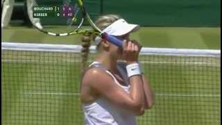 Match point Bouchard through to Wimbledon 2014 semifinals [upl. by Arde]