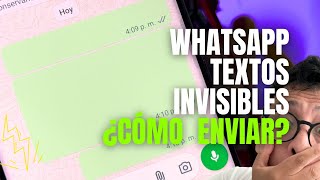 Cómo ENVIAR MENSAJES INVISIBLES por WHATSAPP Truco  Blank text [upl. by Bronez]