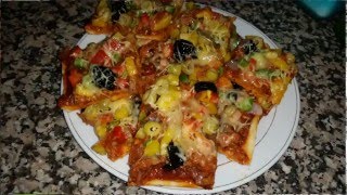 مطبخ سهومة  بيتزا بالطون والفلفل Pizza au thon et au poivron [upl. by Weisbart]