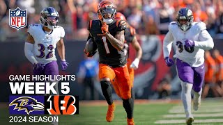 Baltimore Ravens vs Cincinnati Bengals Game Highlights  NFL 2024 Season Week 5 [upl. by Pears252]