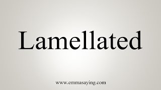 How To Say Lamellated [upl. by Kwon762]