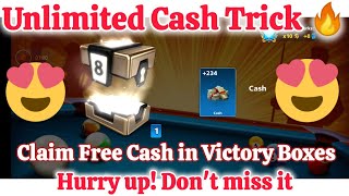 Get Free Cash in 8 Ball Pool Pro Victory Boxes only 🤩 Unlimited Cash Trick in 8 Ball Pool [upl. by Notsew567]