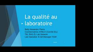 La qualité au laboratoire  ATMLH [upl. by Sonitnatsnok]