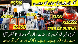 Shershah Godam Karachi  Mobile Accessories SmartWatch Earbuds PowerBank Speakers  Sfkvlogs [upl. by Cud]