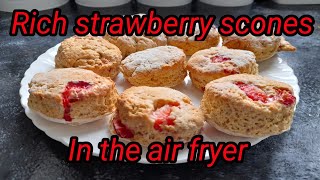 Rich Strawberry Scones in the Air Fryer [upl. by Akiehsal]