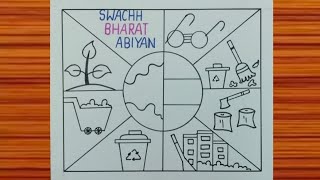 Swabhav Swachhata Sanskar Swachhata Drawing  Swachhata Hi Seva Drawing  Swachh Bharat Drawing [upl. by Aserej426]