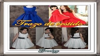 Trazo de vestido elegante para niñas [upl. by Virgilio]