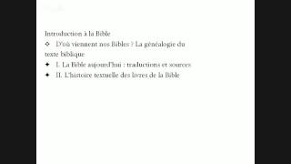 Traversée de la Bible 02 Quels sont les livres de la Bible   Genèse suite [upl. by Imoyik]