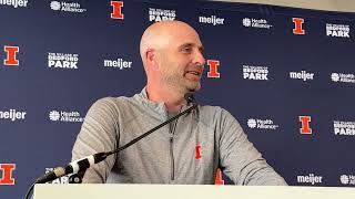 Minnesota week Illini OC Barry Lunney Jr press conference [upl. by Minnnie]