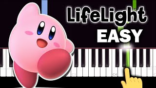 Lifelight  Super Smash Bros Ultimate  EASY Piano tutorial [upl. by Aggappora]