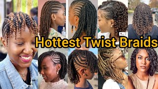 Beautiful Twist Braids  Passion Twist Hairstyles  Marley Twists  Senegalese Twist Hairstyles [upl. by Atalaya]