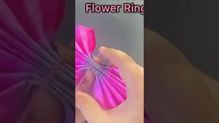 Paper flower ring at home👍🏻🌼must trysubscribe shorts shortsfeed diy artandcraft artwork [upl. by Gamal]