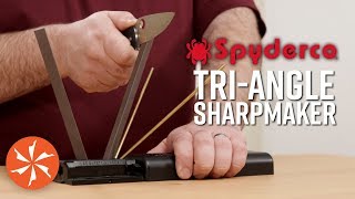 How to Sharpen Your Knives with the Spyderco TriAngle Sharpmaker Knife Sharpener [upl. by Anelej279]