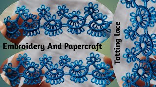 Tatting lace design tutorial for beginnersThe art of lace makingBeautiful lace making 362 [upl. by Schoof]