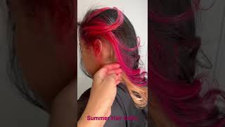 Red Root Pink Ends Blonde Backblondesolutions naturalhair haircolor [upl. by Ydennek]