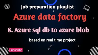 8 Copy Data from Azure SQL Database to BLOB  Create a data factory pipeline [upl. by Lecram]