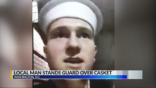 Childersburg Native stands guard over President Bushs casket [upl. by Ahsinyt847]