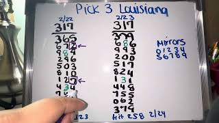 Pick 3 Louisiana  Next Day Hit Workout [upl. by Llekim287]