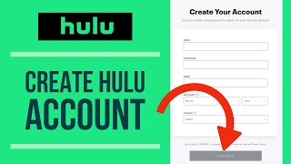 How To CreateMake Hulu Account 2022 Hulu Account Sign Up amp Account Registration [upl. by Kinata]