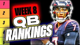 🔥 NEW Top 20 QB RANKINGS for Week 8 Fantasy Football 🚀  Fantasy Football Rankings [upl. by Aneleh]