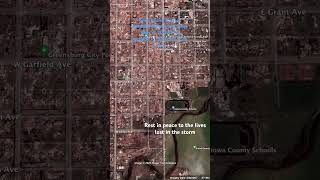 Greensburg Kansas satellite before and after EF5 Tornado 🌪️ May 4th 2007 [upl. by Koehler]