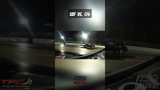 SBF twin turbo Foxbody vs LT4 twin turbo Corvette protreevideos noprep noprepracing [upl. by Soirtemed]