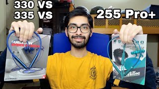 boAt Rockerz 330 VS 255 Pro Plus VS 335 Comparision Review  Best Wireless Neckband under 1500 rs [upl. by Arobed987]