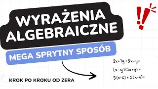 Wyrażenia algebraiczne krok po kroku od zera 🤩✅ PDF do druku w opisie [upl. by Goren]