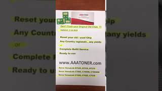 Reset your old  used Toner Chip for Xerox VersaLink C7000 C7000N C7000DN Refill by AAATONERCOM [upl. by Fletcher]