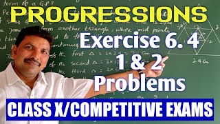 PROGRESSIONSEXERCISE 64  1 amp 2 PROBLEMSCLASS X [upl. by Ataymik835]