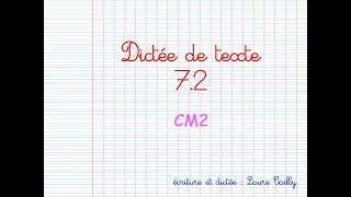 CM2  dictée 72 [upl. by Boak799]