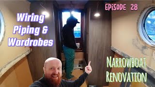 Episode 28  Narrowboat Wiring piping amp Wardrobes [upl. by Yun]