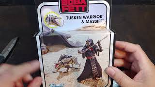 Star Wars Vintage Collection Tusken Warrior and Massiff Book of Boba Fett [upl. by Nysa620]