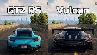 NFS Unbound Porsche 911 GT2 RS vs Aston Martin Vulcan  WHICH IS FASTEST Drag Race [upl. by Tallie]