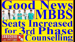 MBBS Seats Increasing in Convener amp Management Quota Good News to MBBS Seat aspirants [upl. by Ri]