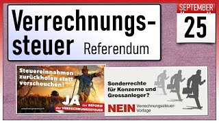 Verrechnungssteuer Referendum  Volksabstimmung 25 September 2022 [upl. by Ordnasil403]