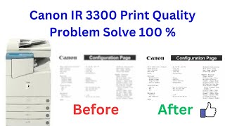 canon ir 3300 print quality problem  pcr roller problems [upl. by Katsuyama]